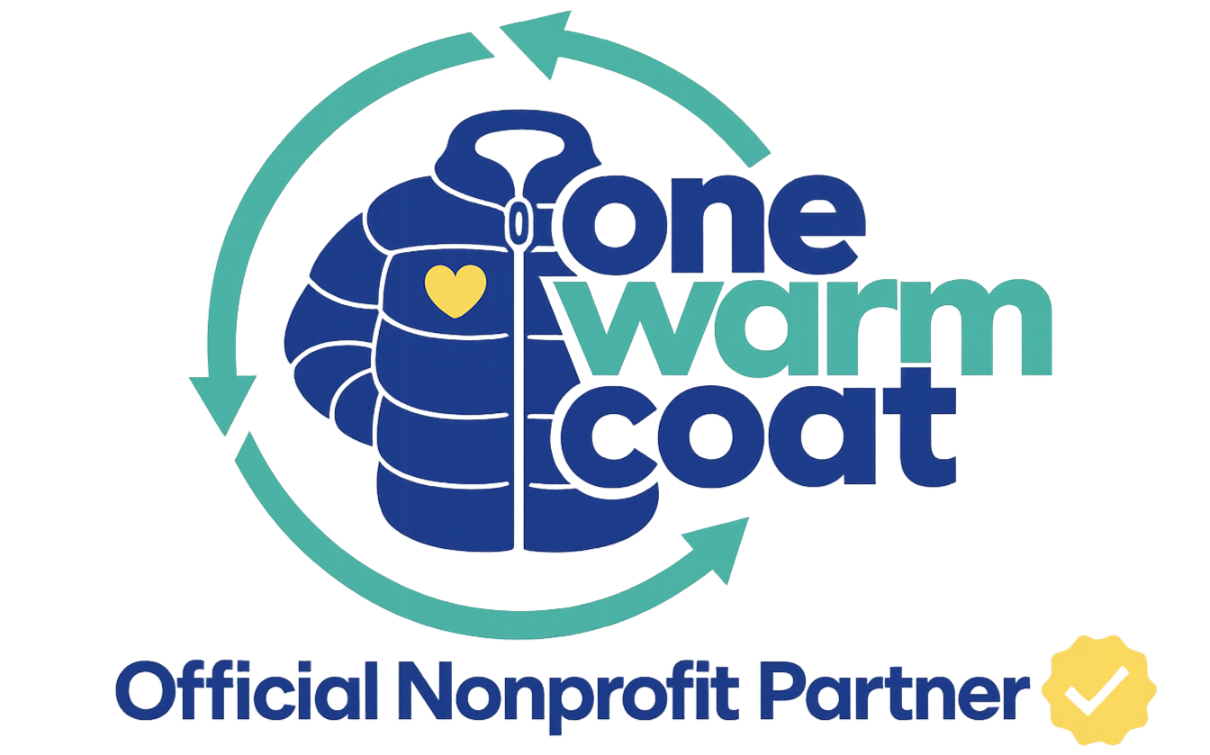 Illustration of volunteers giving food donations to community members