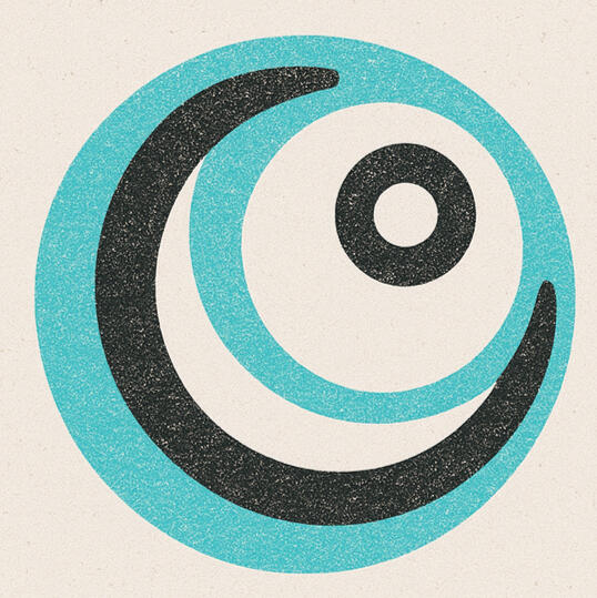 Circular JMD Foundation logo with blue center and orange ring